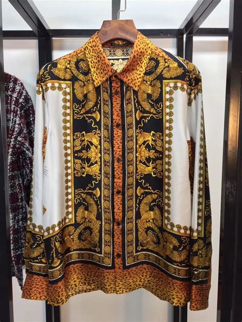 versus versace long sleeve|versace shirt men's price.